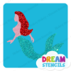 Picture of Swimming Mermaid- Vinyl Stencil -117