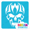 Picture of Tribal Evil Skull - Vinyl Stencil -131