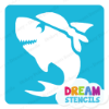 Picture of Pirate Shark - Vinyl Stencil -135