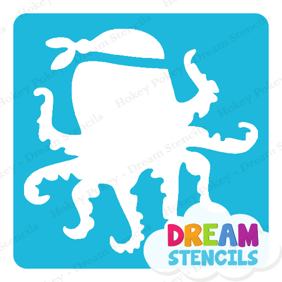 Picture of Pirate Octopus - Vinyl Stencil -136