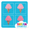 Picture of Mini 4 in 1 Ice Cream - Vinyl Stencil - 75
