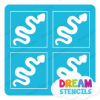 Picture of Mini 4 in 1 Snake - Vinyl Stencil - 77
