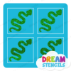 Picture of Mini 4 in 1 Snake - Vinyl Stencil - 77
