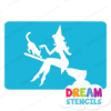 Picture of Wicked Witch With A Cat  - Vinyl Stencil -189