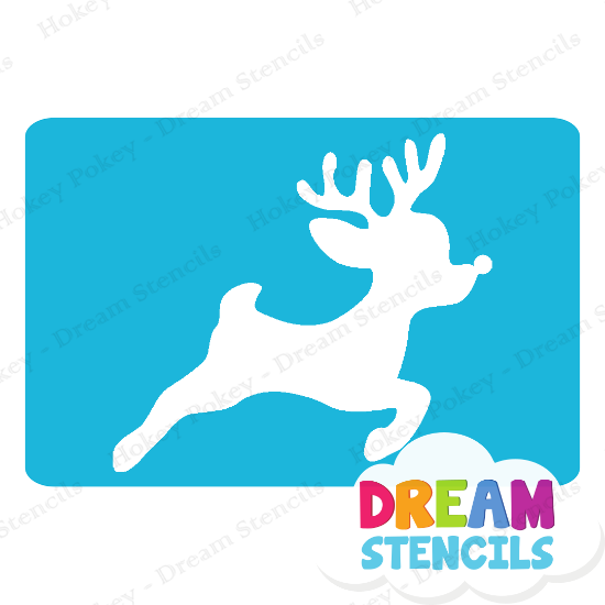 Picture of Flying Rudolph  - Vinyl Stencil -210