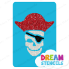Picture of Pirate Skull  - Vinyl Stencil - 134