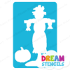 Picture of Scarecrow with Pumpkin - Vinyl Stencil - 162
