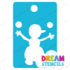 Picture of Juggling Snowman - Vinyl Stencil - 206