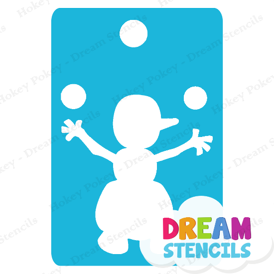 Picture of Juggling Snowman - Vinyl Stencil - 206