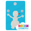 Picture of Juggling Snowman - Vinyl Stencil - 206