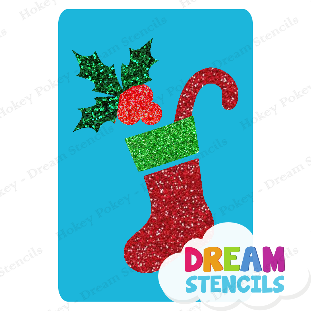 Picture of Christmas Stocking - Vinyl Stencil - 207