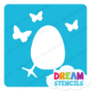 Picture of Easter Egg with Butterflies - Vinyl Stencil - 232