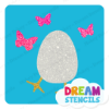 Picture of Easter Egg with Butterflies - Vinyl Stencil - 232