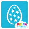 Picture of Easter Egg with Stars  - Vinyl Stencil - 233