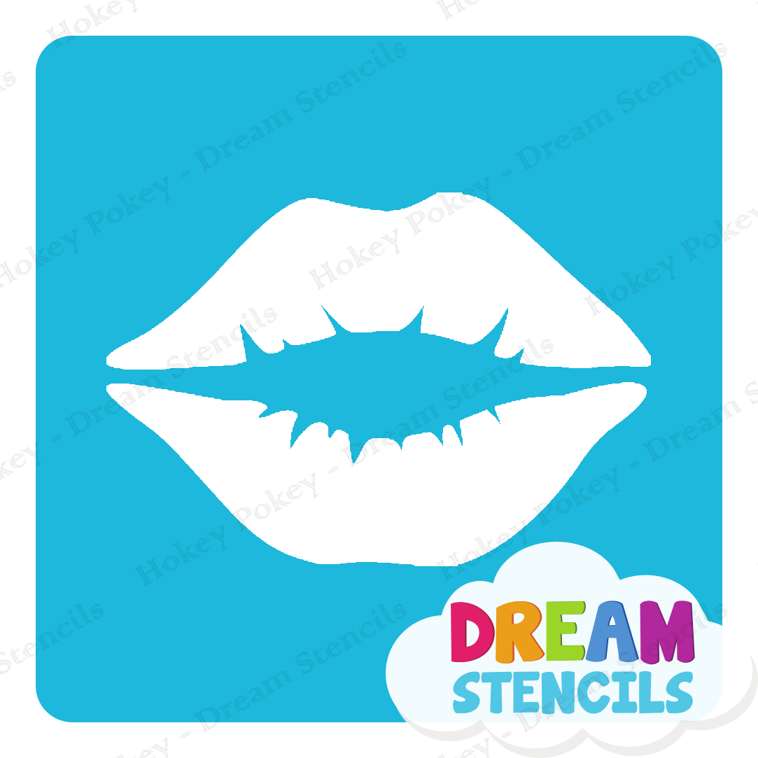 Picture of Kissing Lips  - Vinyl Stencil - 236