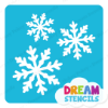 Picture of Snowflake Cluster - Vinyl Stencil - 245