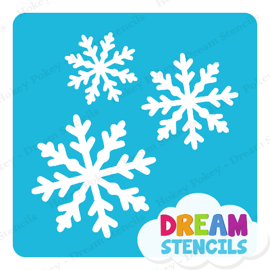 Picture of Snowflake Cluster - Vinyl Stencil - 245