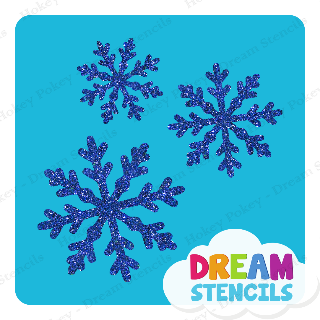 Picture of Snowflake Cluster - Vinyl Stencil - 245