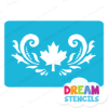 Picture of Maple Leaf With Swirls - Vinyl Stencil - 260