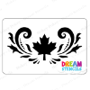 Picture of Maple Leaf With Swirls - Vinyl Stencil - 260
