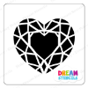 Picture of Geometric Heart - Vinyl Stencil - 271