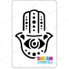 Picture of Hamsa Hand Evil Eye - Vinyl Stencil - 264