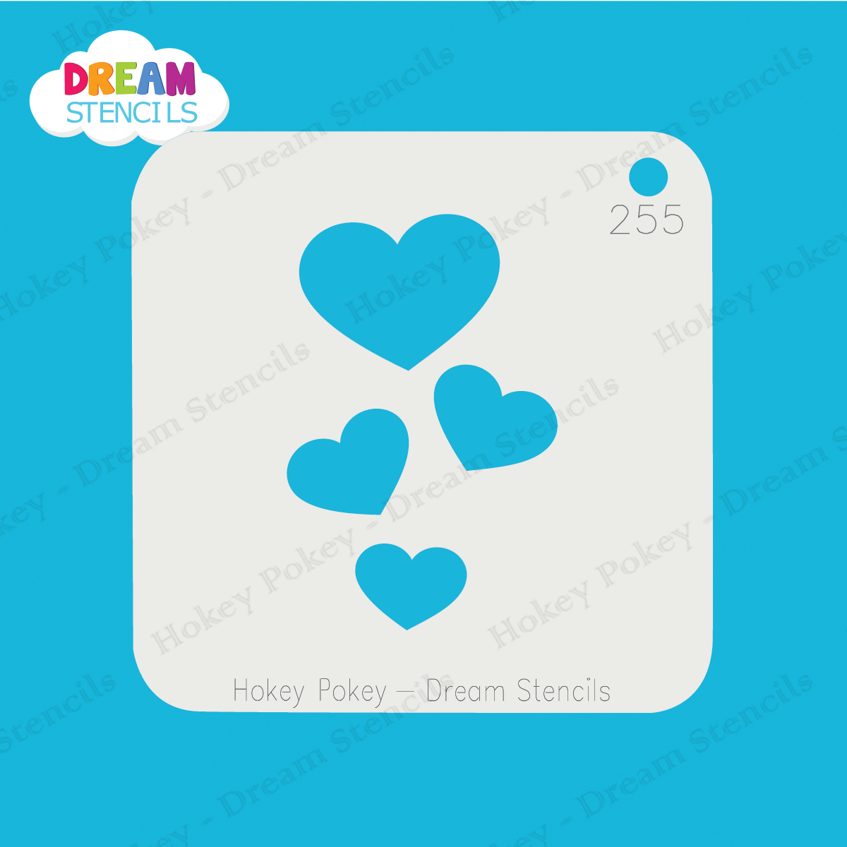Picture of Cascading Hearts - Mylar Stencil - 255