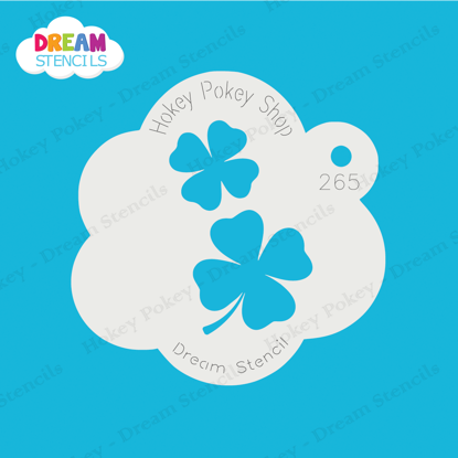 Picture of Two Lucky Four-Leaf Clovers - Mylar Stencil - 265