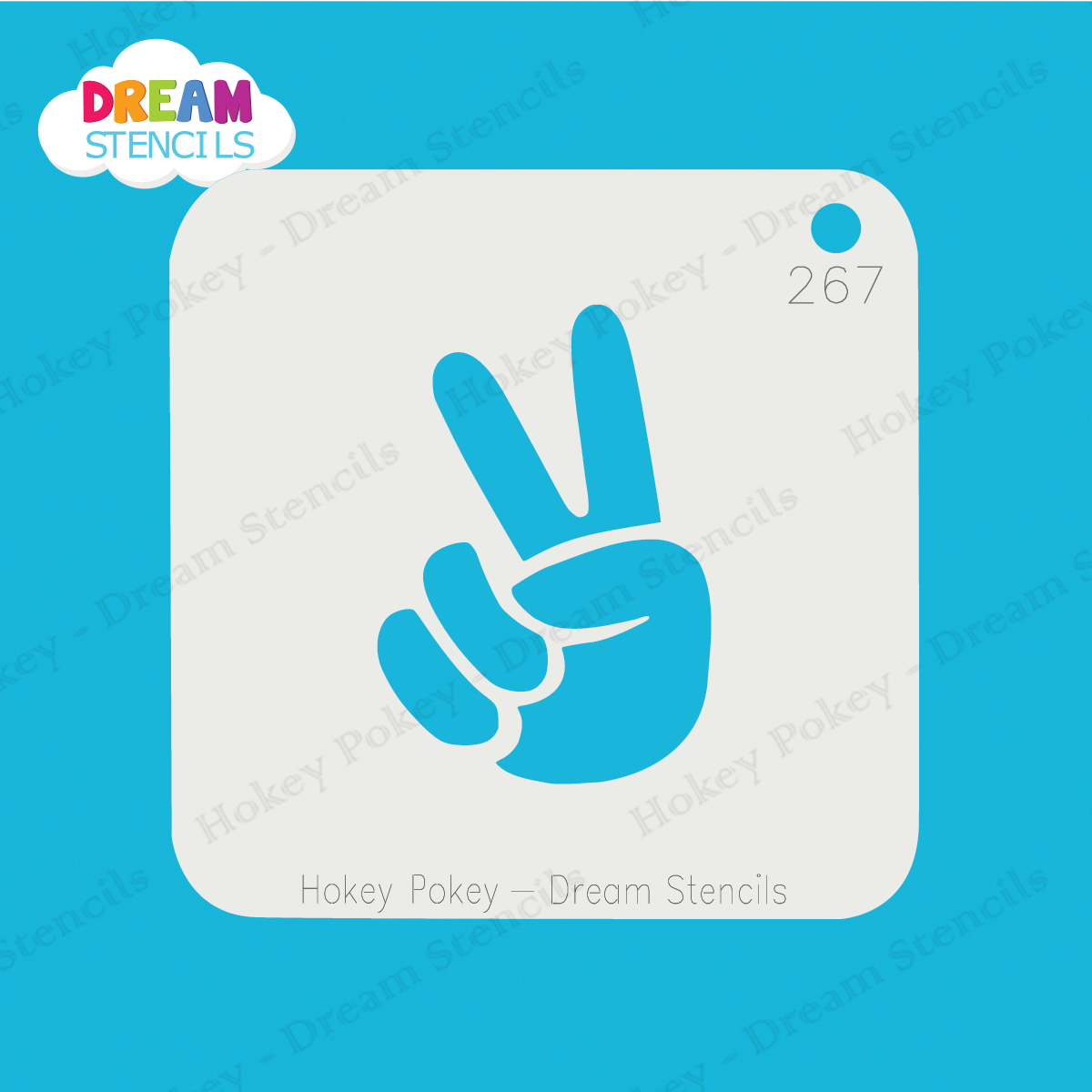 Picture of Finger Peace Sign - Mylar Stencil - 267