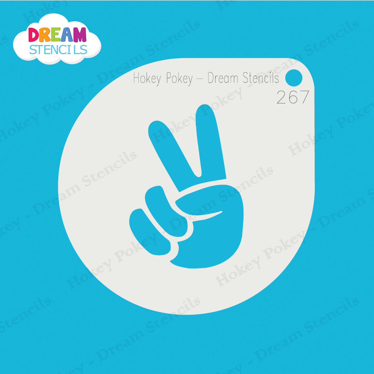 Picture of Finger Peace Sign - Mylar Stencil - 267