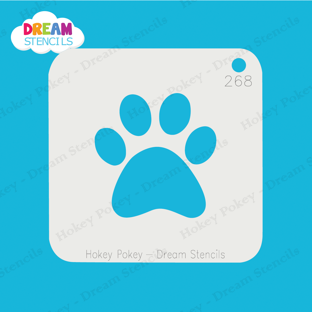 Picture of Paw Print - Mylar Stencil - 268