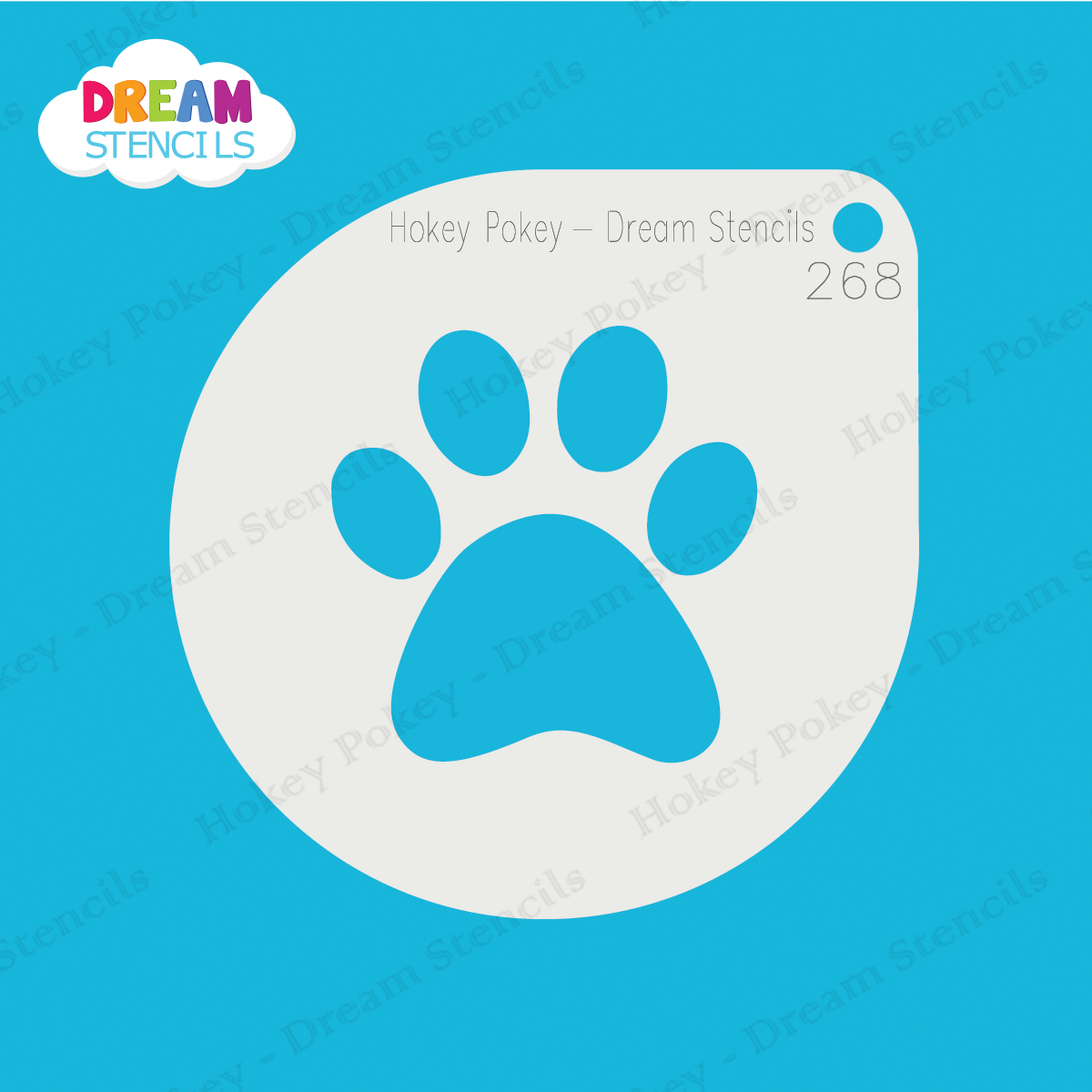 Picture of Paw Print - Mylar Stencil - 268
