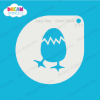 Picture of Cracked Egg with Feet - Mylar Stencil - 271
