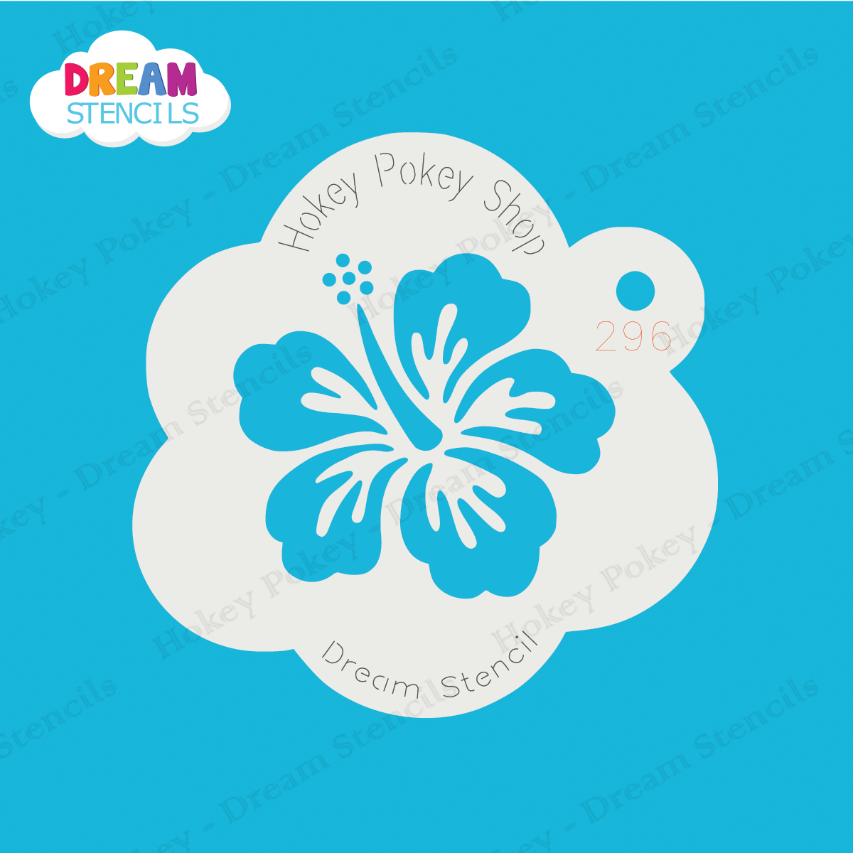 Picture of Tropical Hibiscus - Mylar Stencil - 296