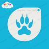 Picture of Paw Print with Claws - Mylar Stencil - 317