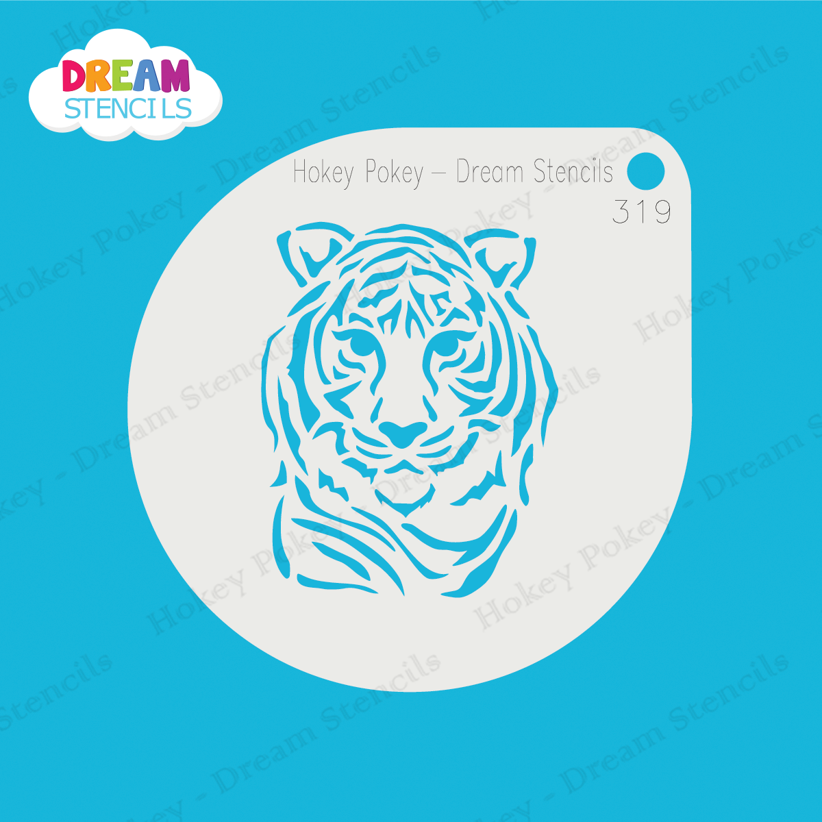 Picture of Tiger Face - Mylar Stencil - 319