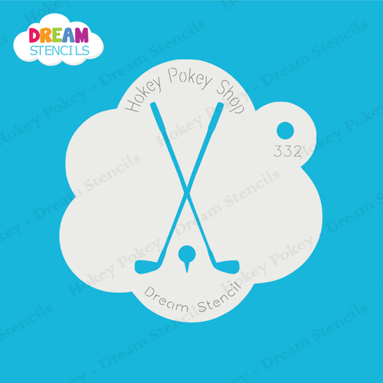 Picture of Golf Clubs- Mylar Stencil - 332