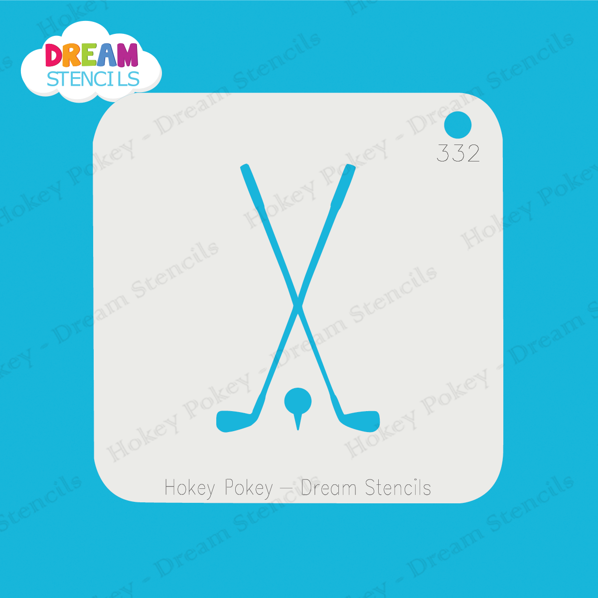 Picture of Golf Clubs- Mylar Stencil - 332