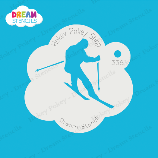 Picture of Mountain skiing - Mylar Stencil - 336