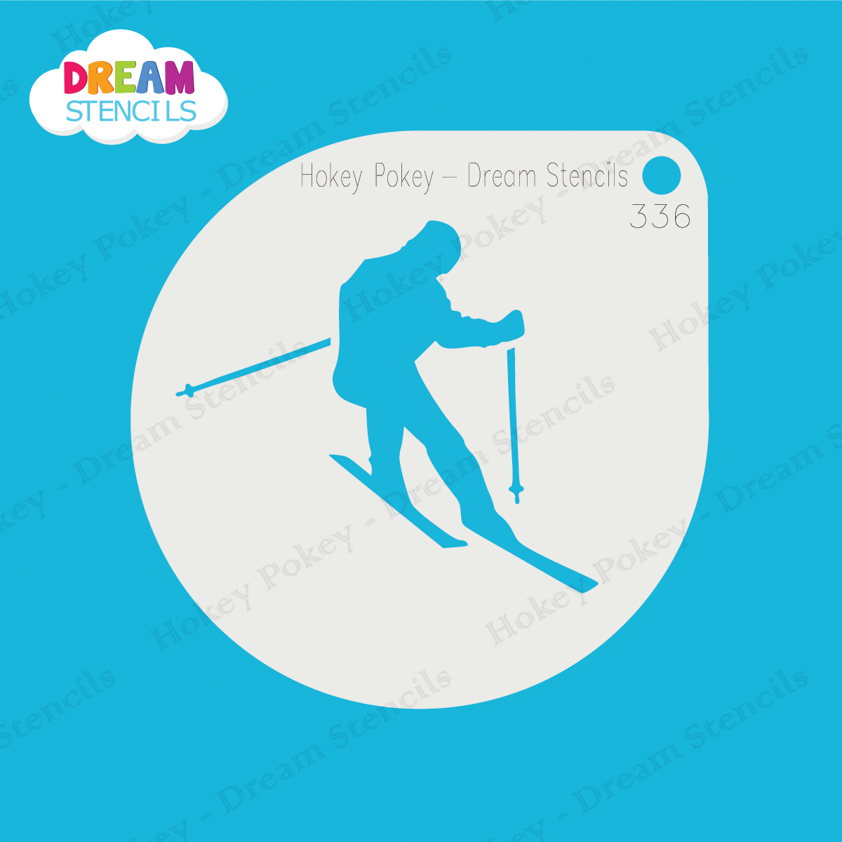 Picture of Mountain skiing - Mylar Stencil - 336