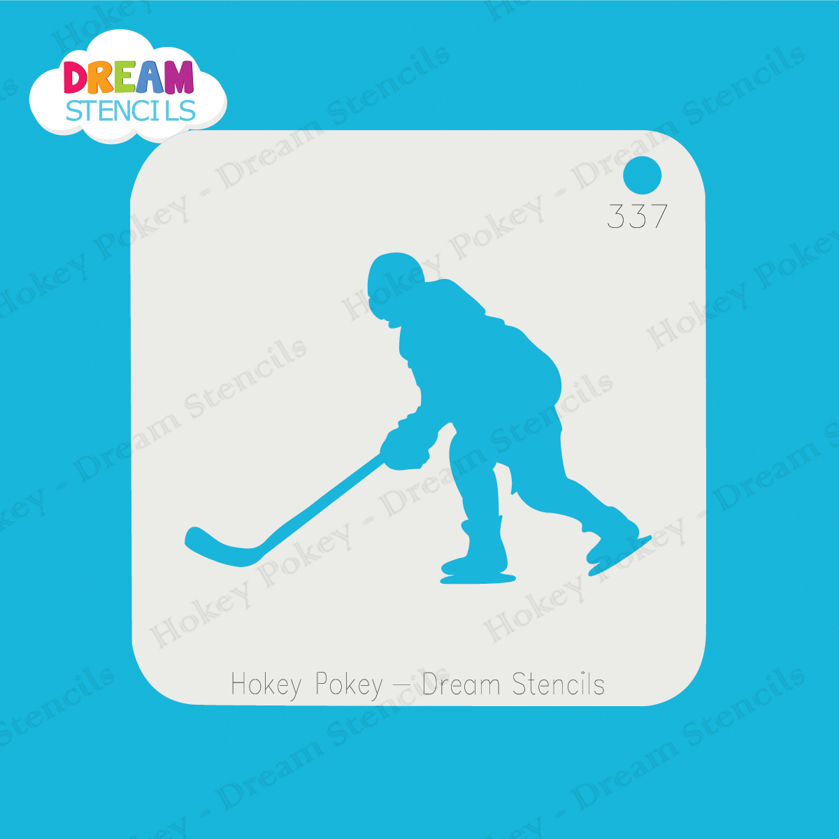 Picture of Hockey Player - Mylar Stencil - 337