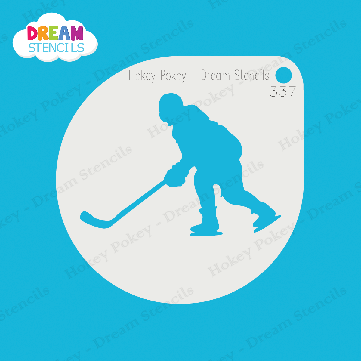 Picture of Hockey Player - Mylar Stencil - 337