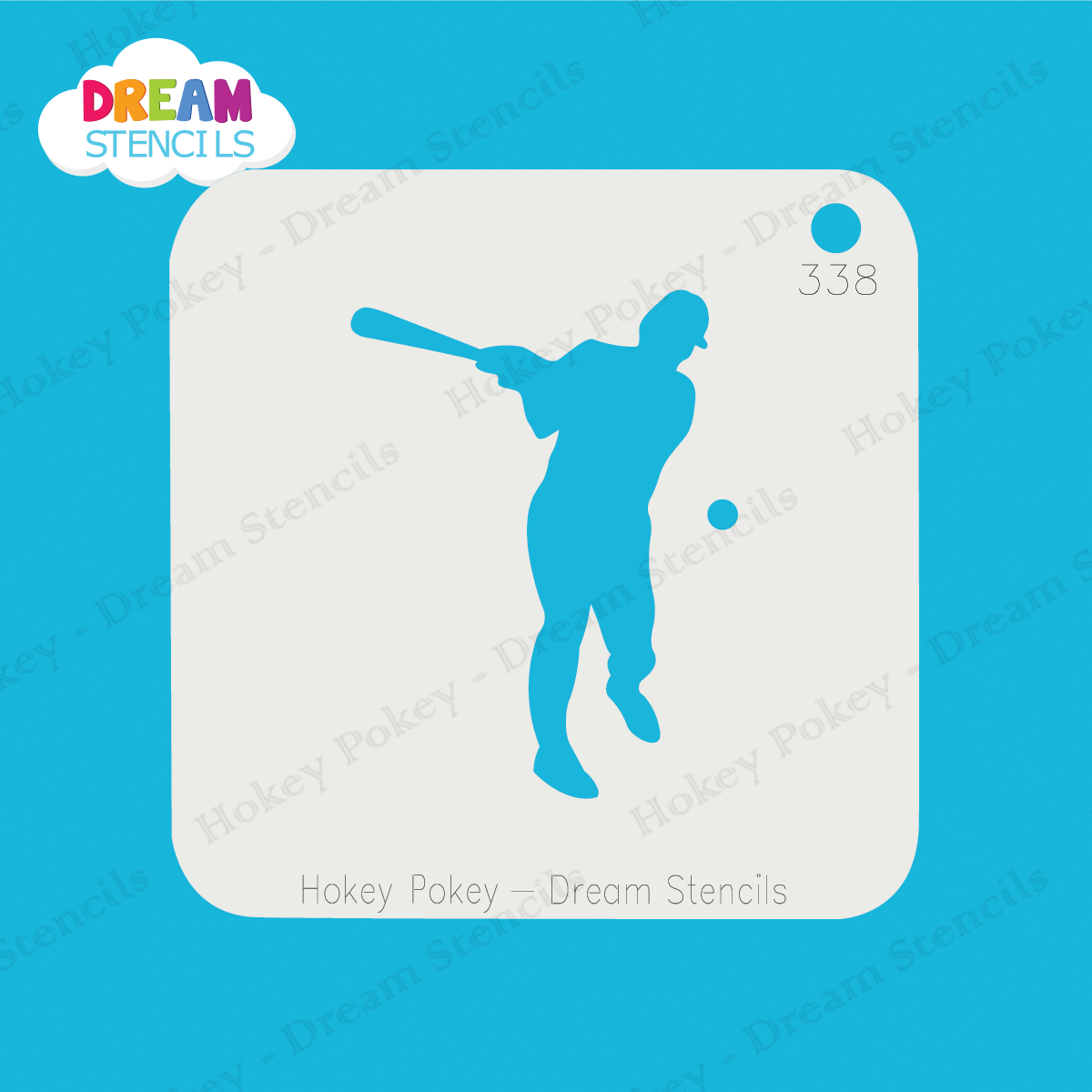Picture of Baseball Player -1 - Mylar Stencil - 338