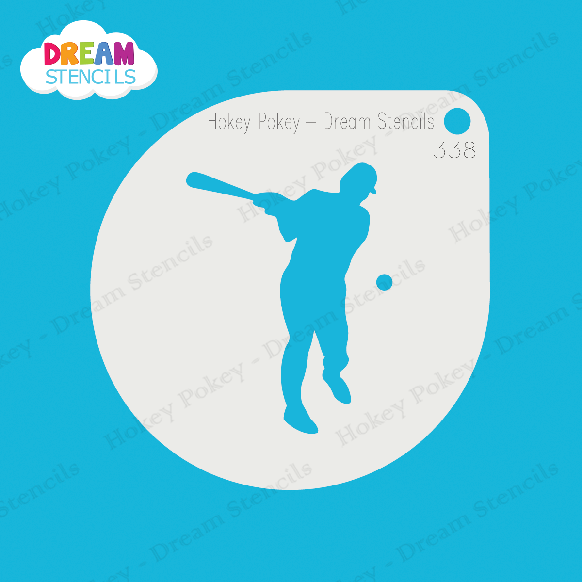 Picture of Baseball Player -1 - Mylar Stencil - 338