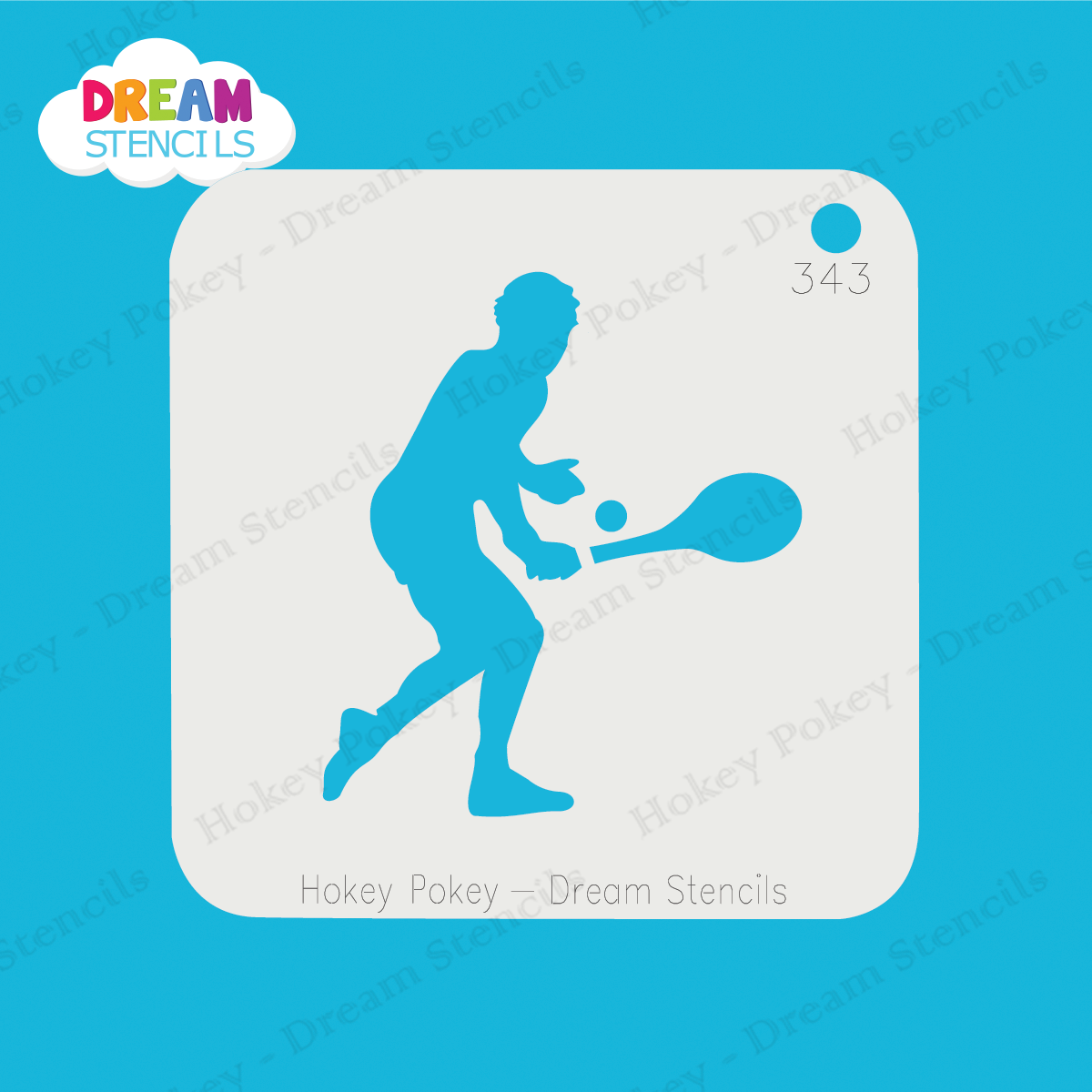 Picture of Tennis Player - Mylar Stencil - 343