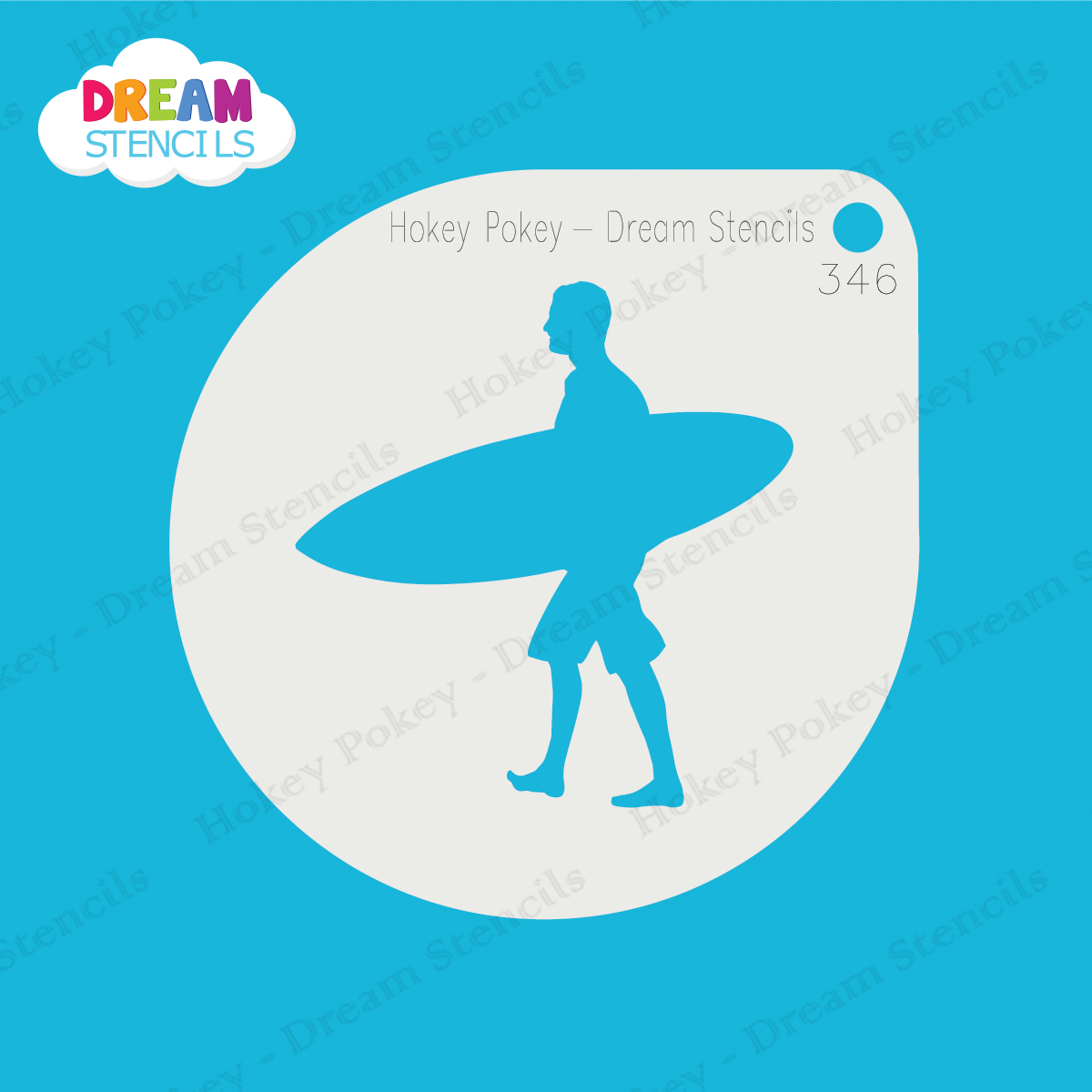 Picture of Surfer -1  - Mylar Stencil - 346