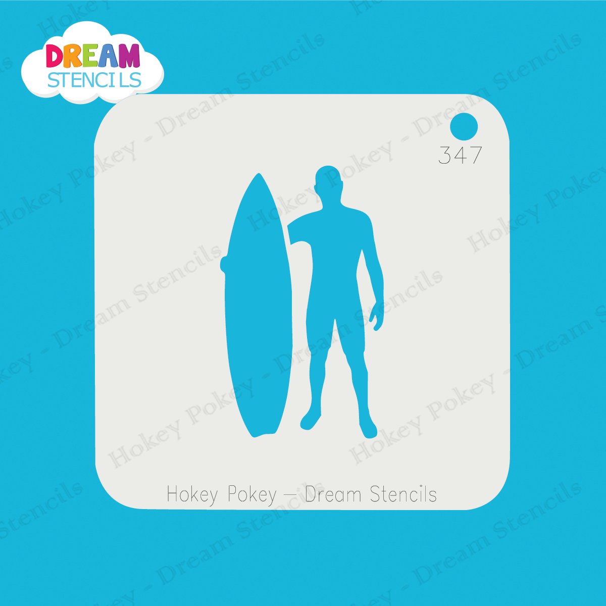 Picture of Surfer - 2  - Mylar Stencil - 347