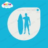 Picture of Surfer - 2  - Mylar Stencil - 347