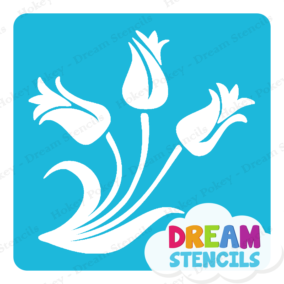 Picture of Bunch of Tulips - Vinyl Stencil - 308