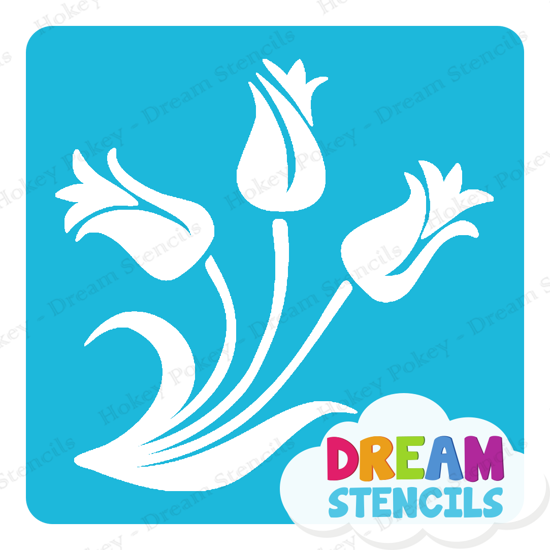 Picture of Bunch of Tulips - Vinyl Stencil - 308